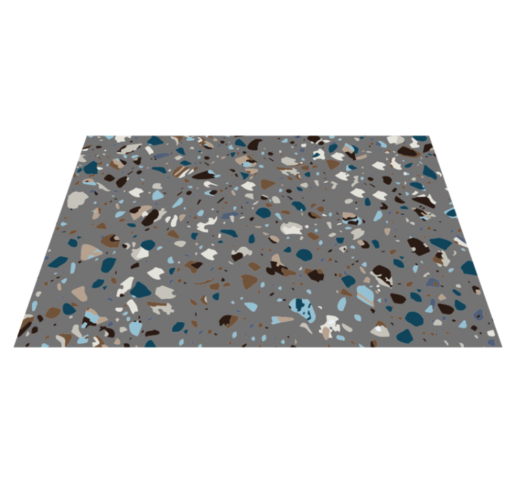Alfombra vinílica efecto mármol terrazzo canto de piedra - TenVinilo