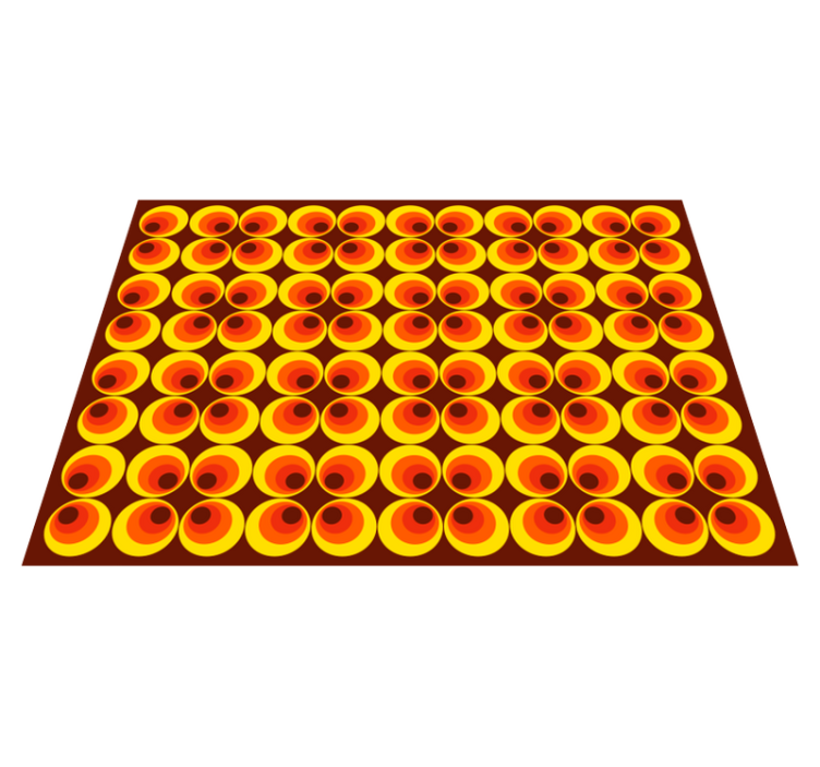 Alfombra vinílica textura motivos redondos vibrantes - TenVinilo