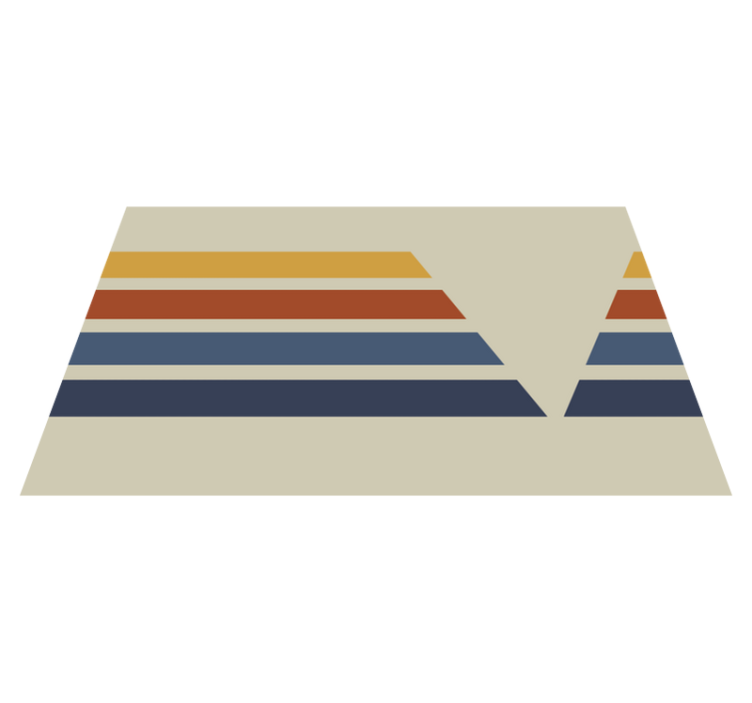 Alfombra vinílica vintage Pop de los 70 franjas bronce - TenVinilo