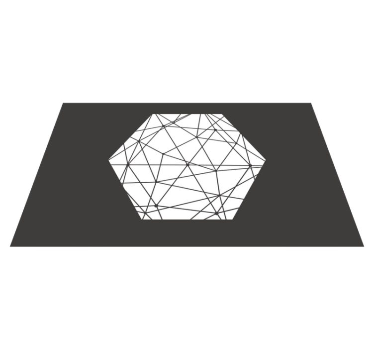 Alfombra vinílica geométrica patrón hexagonal abstracto - TenVinilo