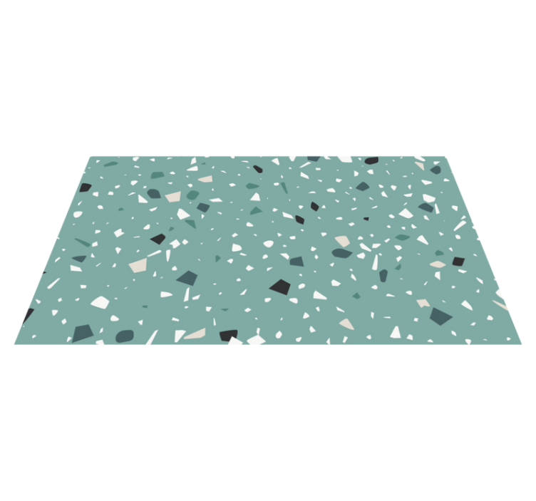 Alfombra vinilo baño textura terrazzo aguamarina - TenVinilo