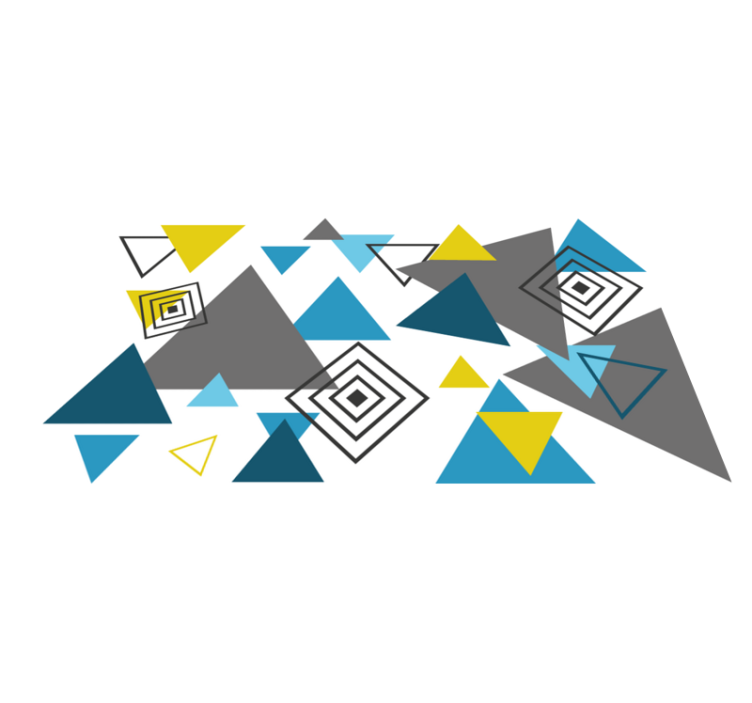 Alfombra vinílica geométrica patrón de triángulos abstractos - TenVinilo