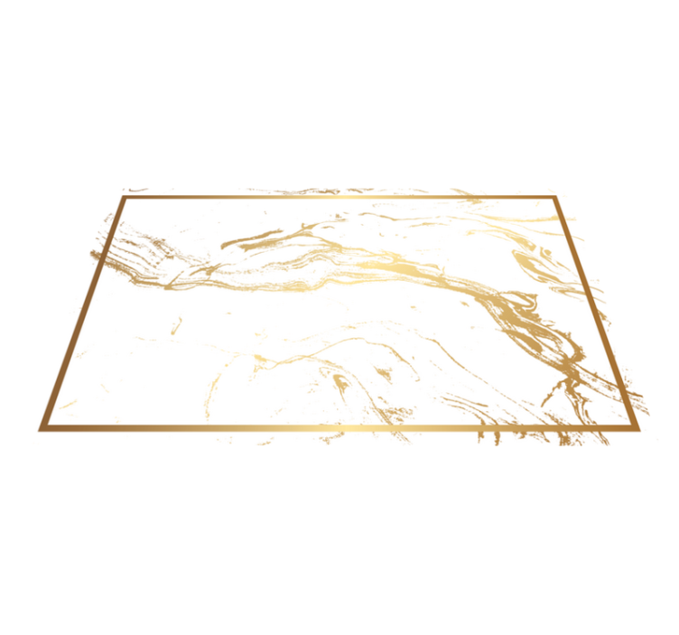 Alfombra vinílica efecto mármol patrones grises y dorados - TenVinilo