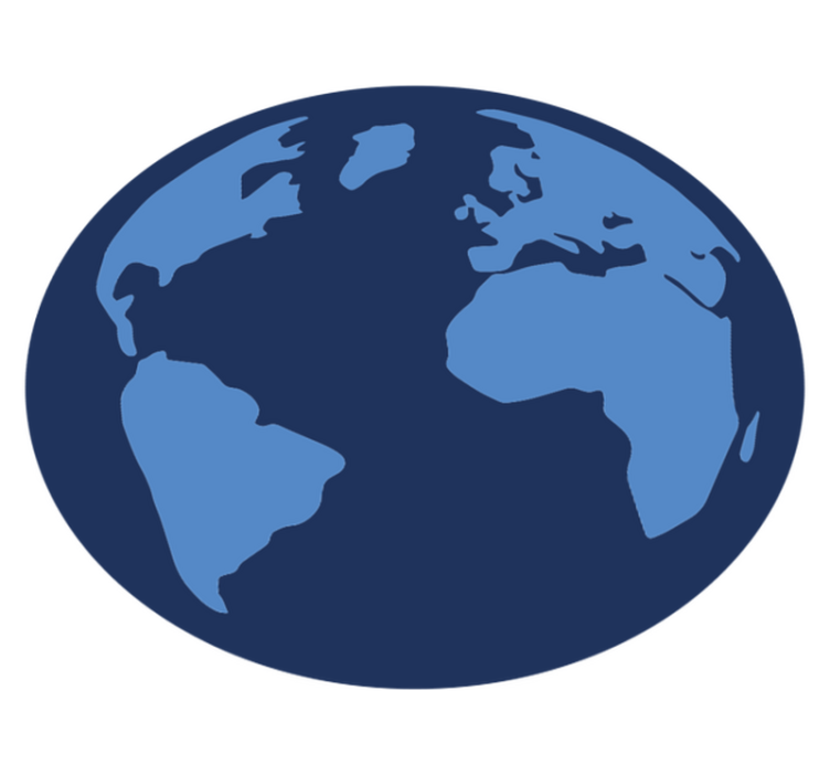 Alfombra de vinilo mapamundi Color azul - TenVinilo