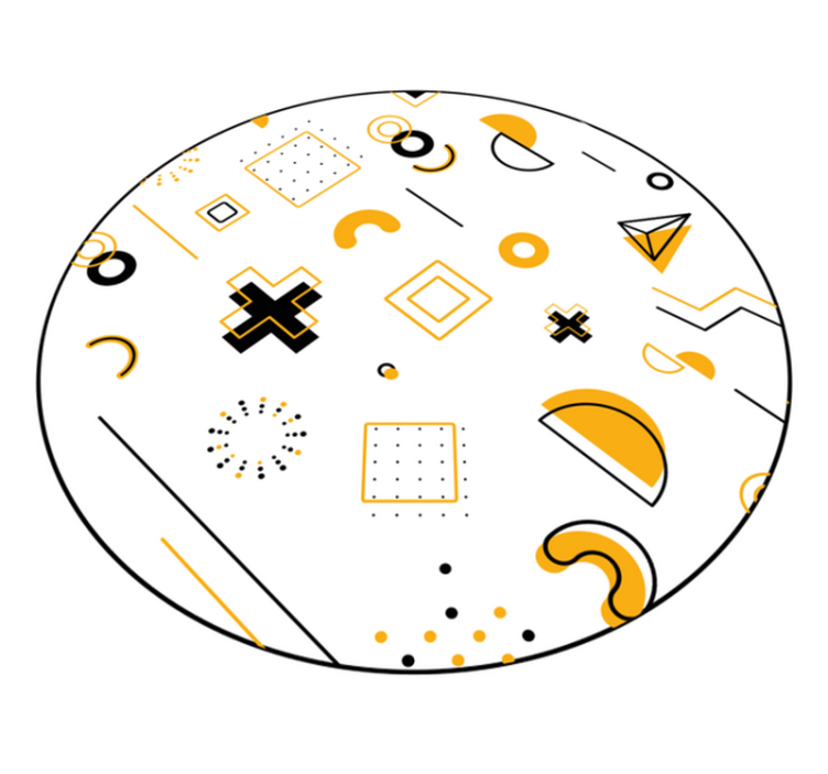 Alfombra vinílica geométrica formas matemáticas modernas - TenVinilo