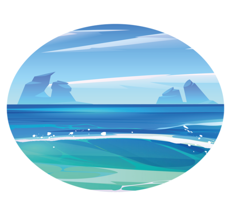 Alfombra vinílica naturaleza serenidad costera - TenVinilo