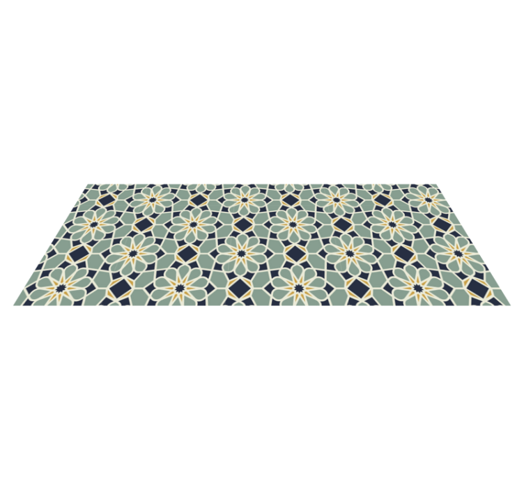 Alfombra vinílica mosaico motivo geométrico sofisticado - TenVinilo