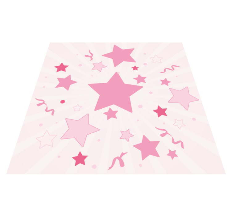 Alfombra vinílica rosa grandes estrellas - TenVinilo