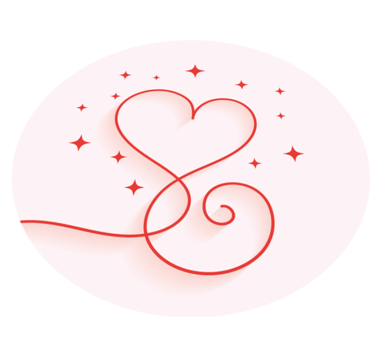 Alfombra vinílica dormitorio patrón de remolino de corazón - TenVinilo