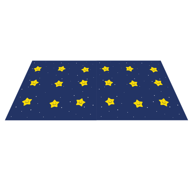 Alfombra vinílica estrellas patrón azul feliz - TenVinilo