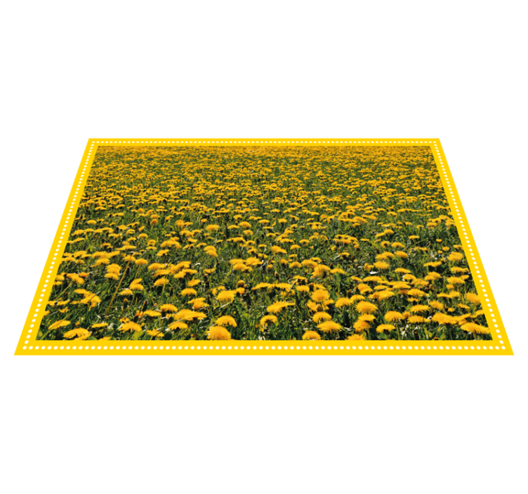 Alfombra vinílica flores campo de girasoles - TenVinilo