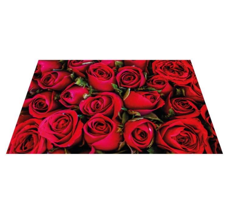 Alfombra vinílica flores ramo de rosas - TenVinilo