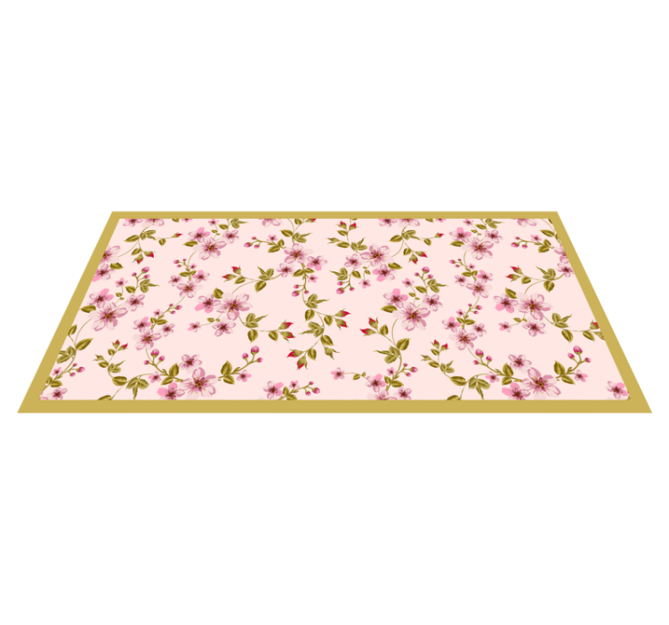 Alfombra vinílica flores motivo floral en flor - TenVinilo