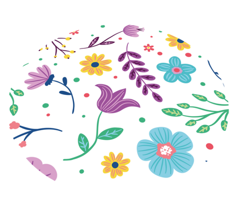 Alfombra vinílica flores inspiración floral vivaz - TenVinilo