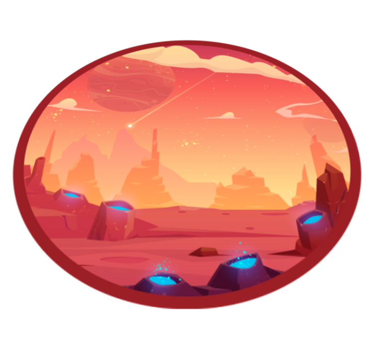 Alfombra vinílica estrellas escena cósmica del desierto - TenVinilo