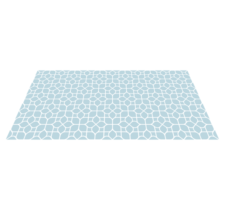 Alfombra vinílica geométrica elementos blancos y grises - TenVinilo