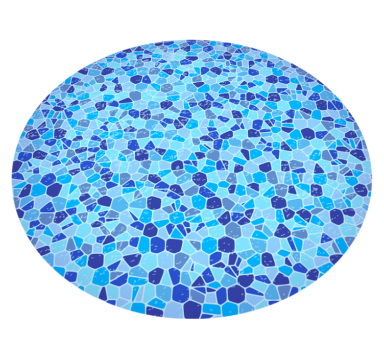 Alfombra vinílica efecto mármol textura de mosaico azul - TenVinilo