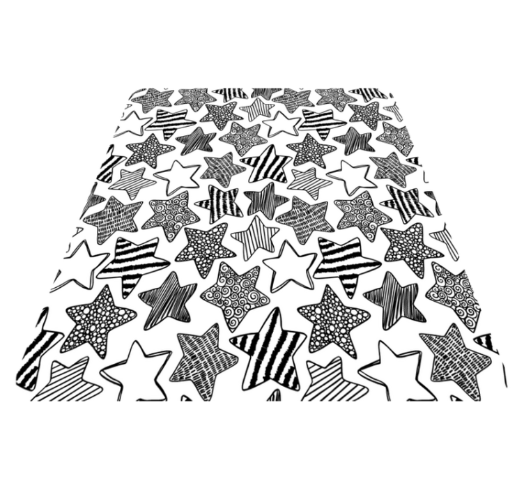 Alfombra vinílica bebé patrón de estrella elegante - TenVinilo