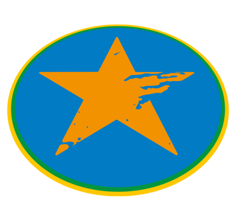 Alfombra vinílica infantil acento de estrella azul - TenVinilo