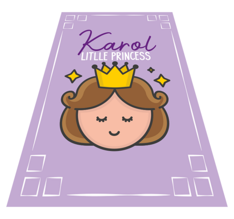 Alfombra vinílica personalizable tema de princesita - TenVinilo