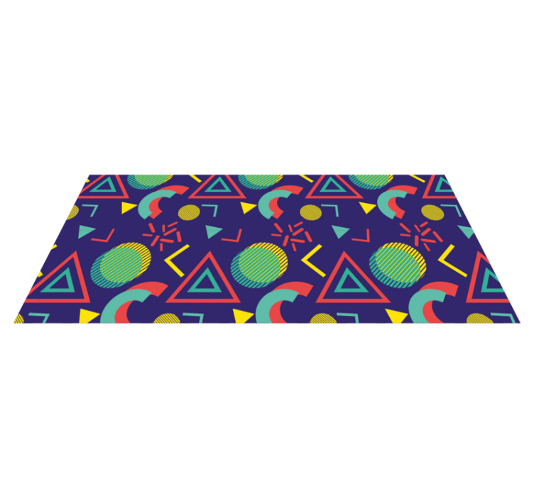 Alfombra vinílica geométrica motivos geométricos vivos - TenVinilo