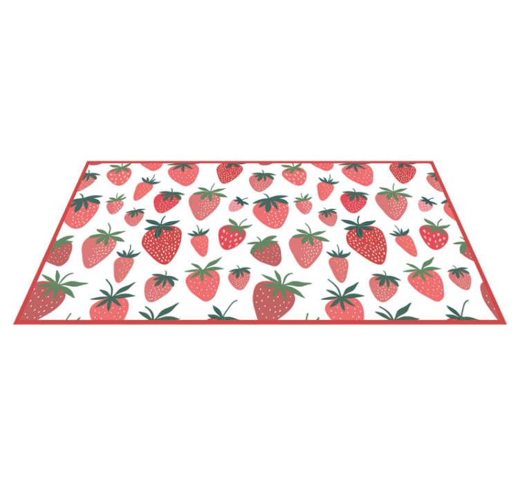 Alfombra vinilo cocina delicias de fresas jugosas - TenVinilo