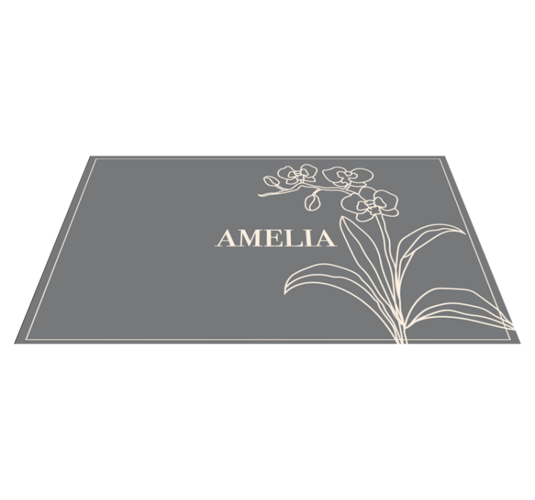 Alfombra vinílica personalizable floral elegante - TenVinilo