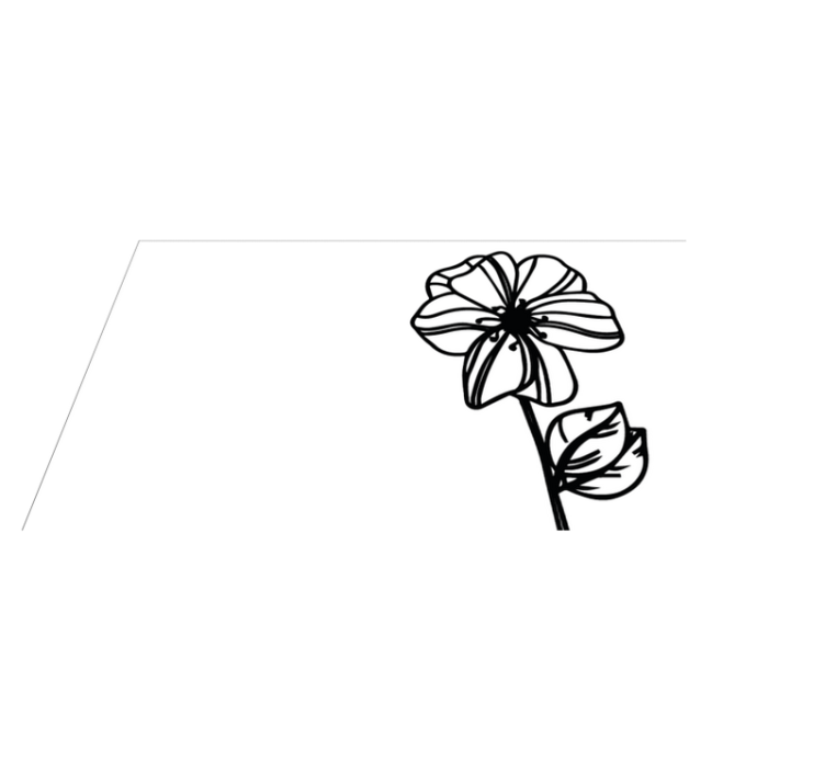 Alfombra vinílica flores elegante diseño en blanco y negro - TenVinilo