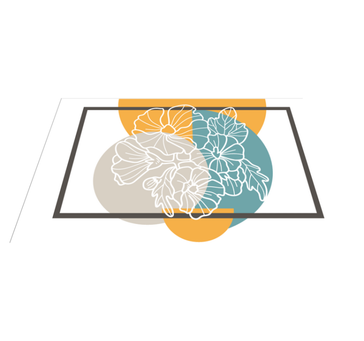 Alfombra vinílica flores acento floral moderno - TenVinilo