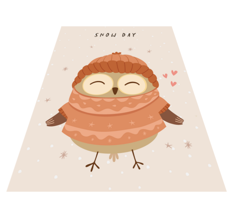 Alfombra vinílica bebé dije de búho nival - TenVinilo