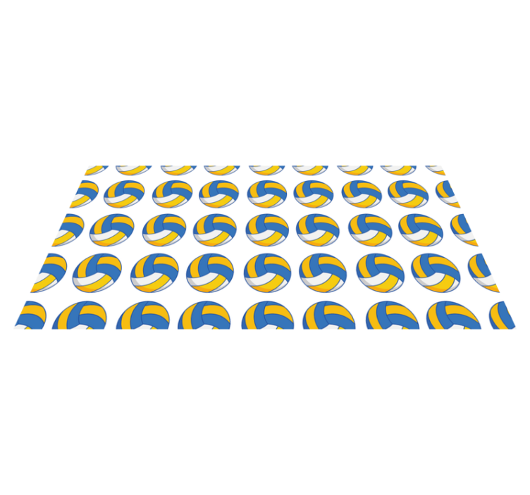 Alfombra vinílica juvenil pelotas de voleibol - TenVinilo