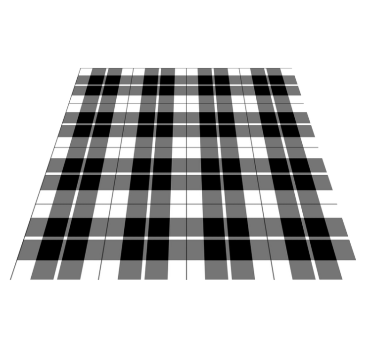 Alfombra vinílica geométrica en blanco y negro - TenVinilo