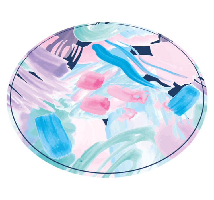 Alfombra vinilo redonda Patrón floral acuarela abstracta - TenVinilo