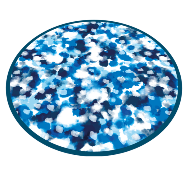 Alfombra vinilo baño diseño de punto azul - TenVinilo