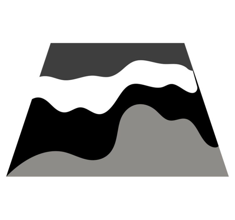 Alfombra vinílica minimalista patrones de contraste ondulado - TenVinilo