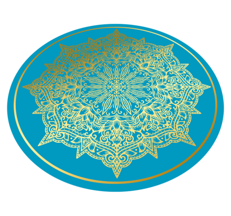 Alfombra vinílica redonda obra de arte de mandala compleja - TenVinilo