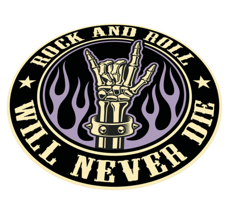 Alfombra vinílica redonda mano de esqueleto de roca - TenVinilo