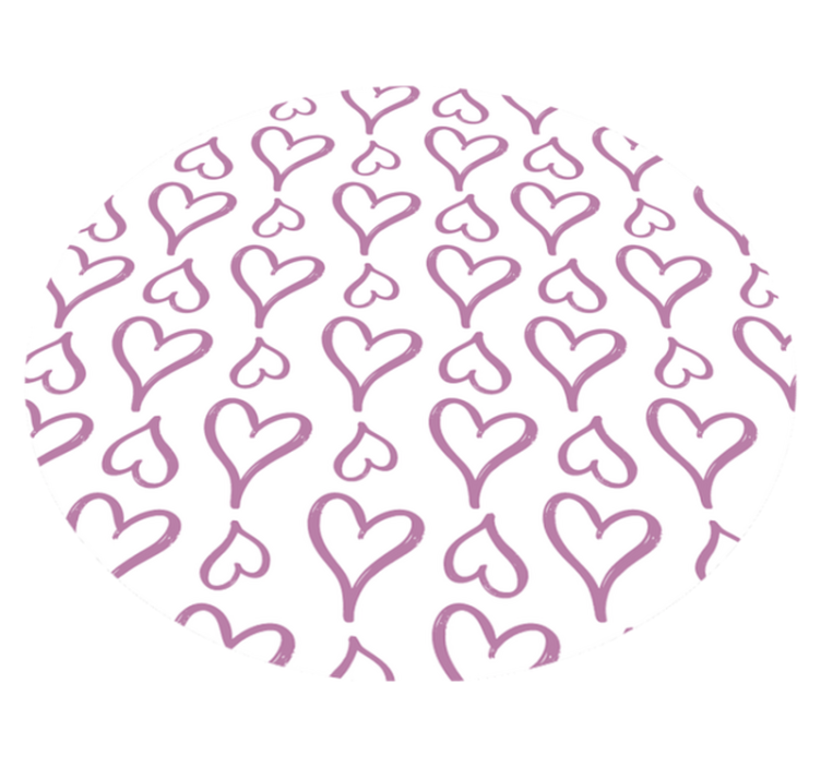 Alfombra vinílica textura patrón de corazones rosa - TenVinilo