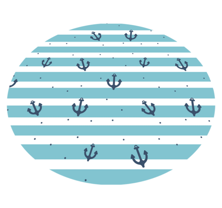 Alfombra vinilo baño rayas marítimas azules - TenVinilo