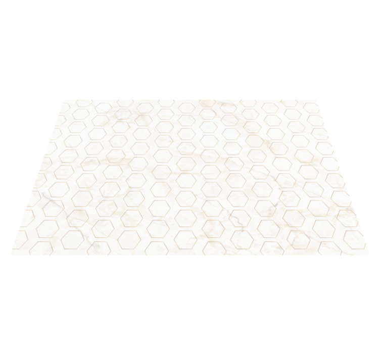 Alfombra vinílica efecto mármol patrón hexagonal - TenVinilo
