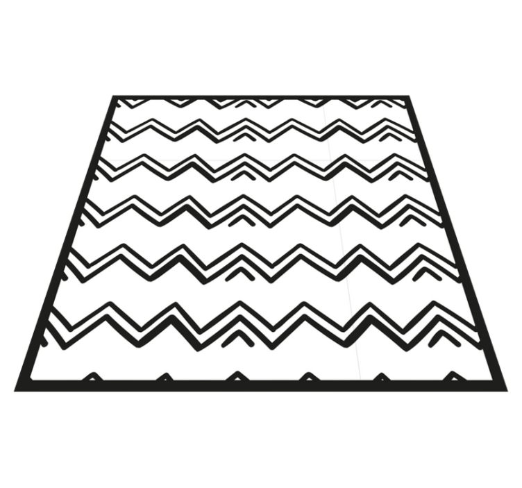 Alfombra vinílica geométrica estilo zigzag - TenVinilo