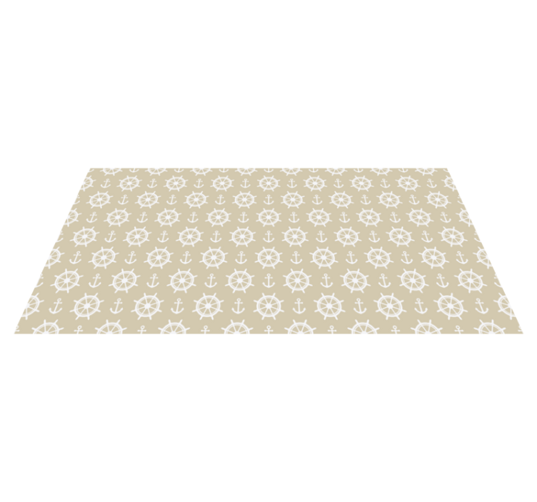 Alfombra vinilo salón motivo de brújula marítima - TenVinilo