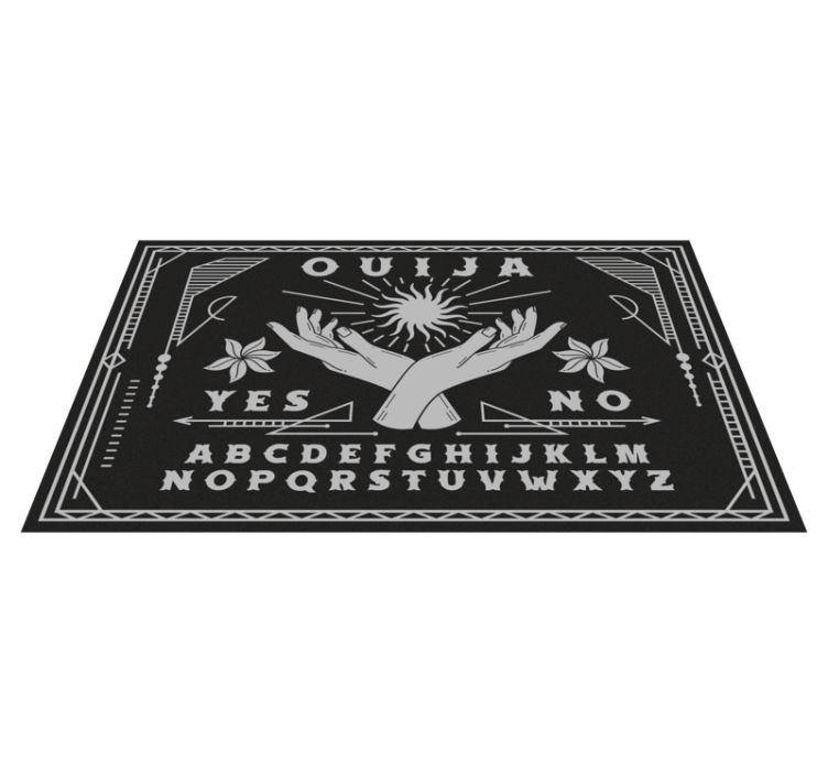 Alfombra vinílica mapamundi diseño de manos de ouija - TenVinilo