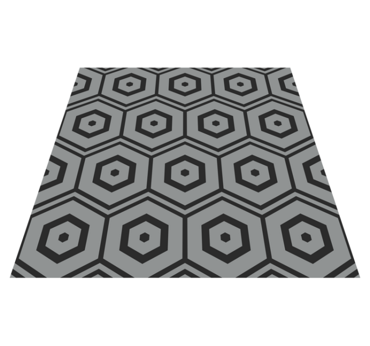 Alfombra vinílica geométrica patrones hexagonales - TenVinilo