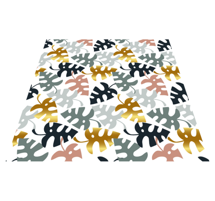 Alfombra vinílica naturaleza emblema de hoja - TenVinilo