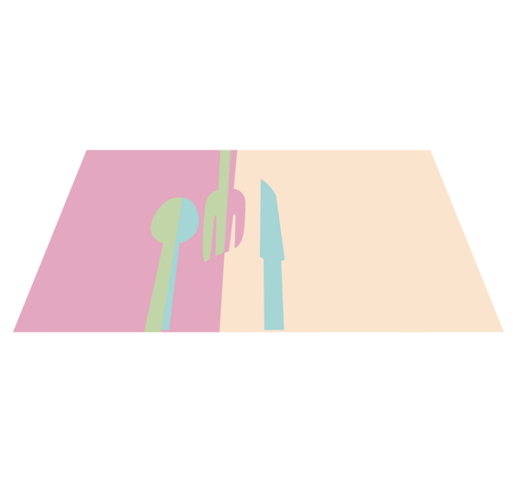 Alfombra vinilo cocina siluetas de utensilios con estilo - TenVinilo