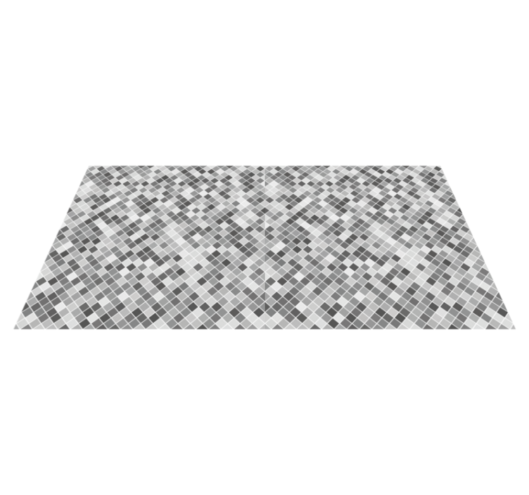 Alfombra vinilo baño mosaico gris - TenVinilo