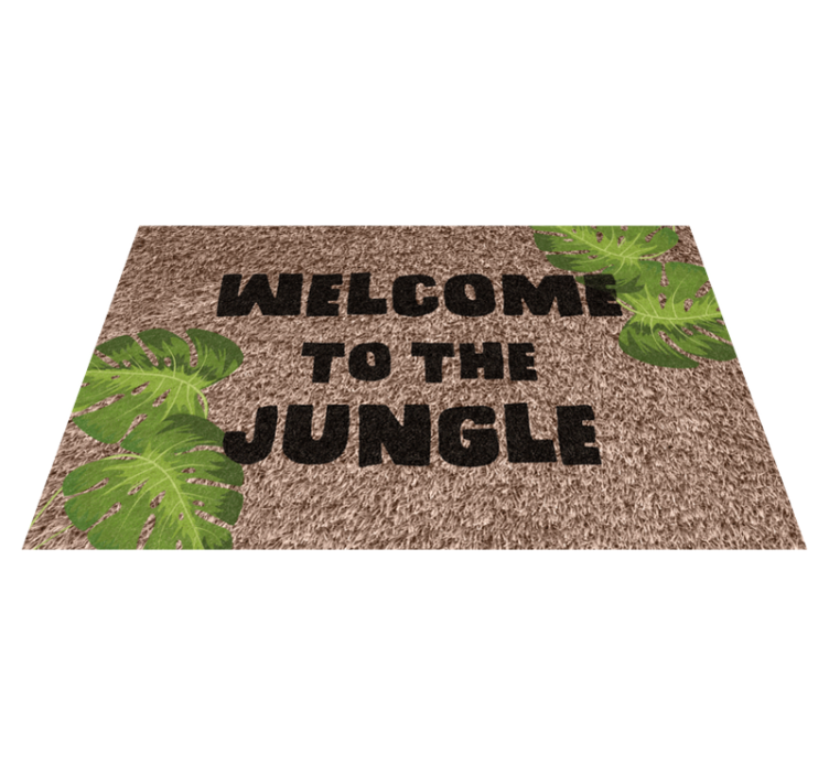 Alfombra vinílica entrada bienvenido a la jungla - TenVinilo