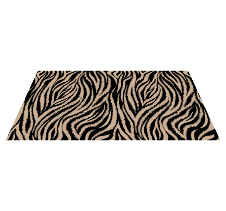 Alfombra vinílica animal print diseño de rayas zebra - TenVinilo
