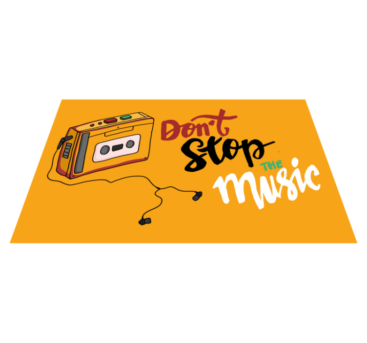 Alfombra vinílica frase tema de casete retro - TenVinilo